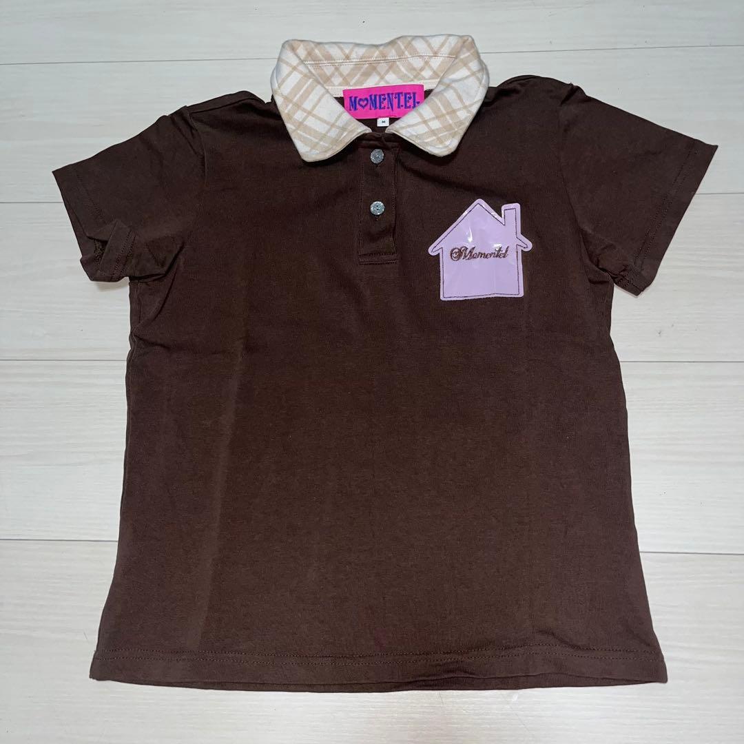 MOMENTEL ブラウン Tシャツ