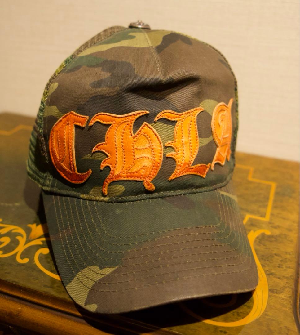 Chrome Hearts LA 迷彩刺繍ロゴキャップ