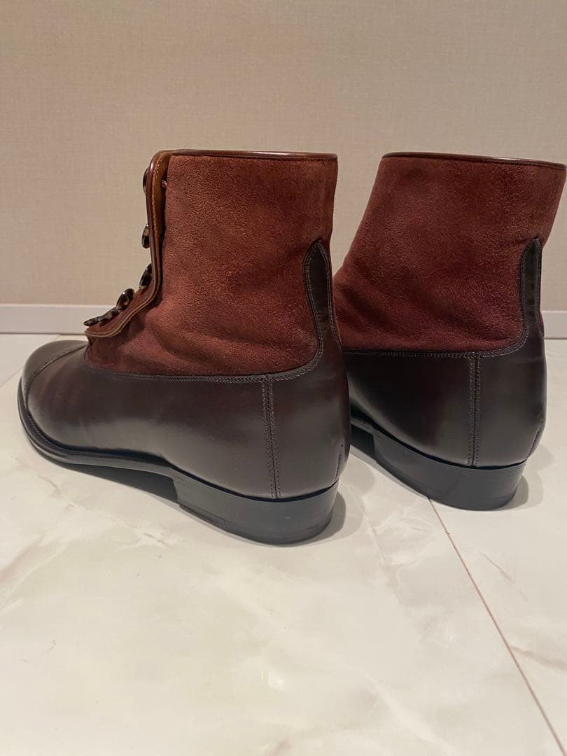 大塚製靴　ボタンブーツ　ブラウン