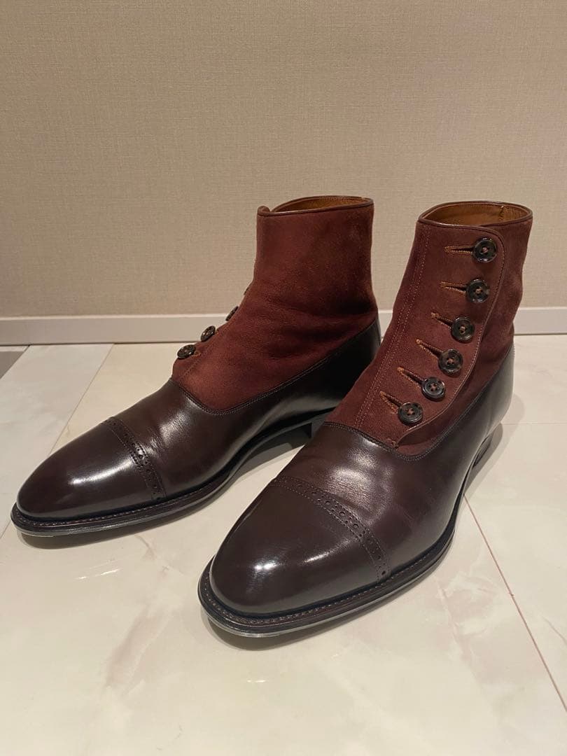 大塚製靴　ボタンブーツ　ブラウン
