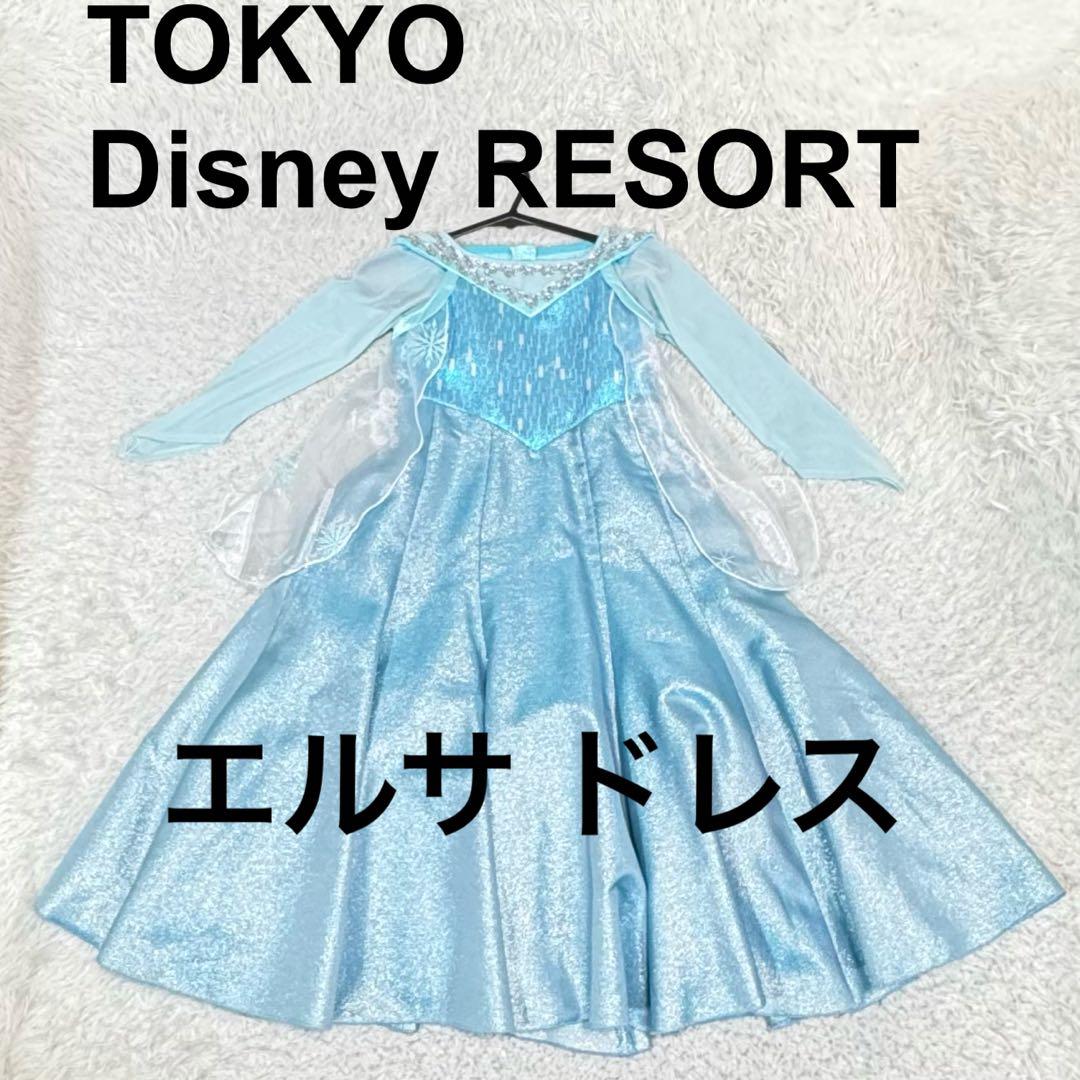 Disney RESORT タグ アナ雪 エルサ ドレス 130cm 刺繍レース