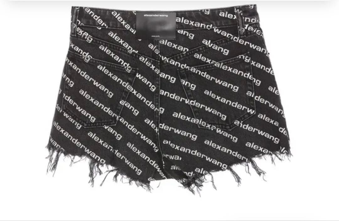 alexanderwang ブラック ロゴショートパンツ
