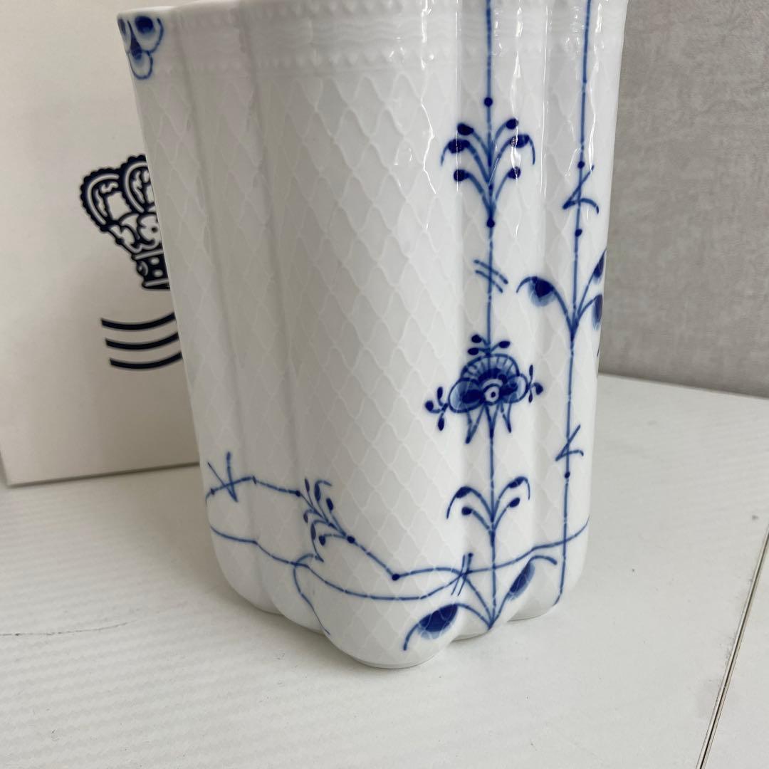 未使用⭐️ロイヤルコペンハーゲン　フラワーベース　ブルーパルメッテ