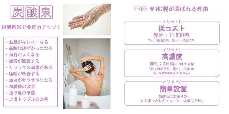 高濃度炭酸泉　炭酸シャワー　CO2 レギュレーター　 炭酸泉　お風呂　炭酸風呂