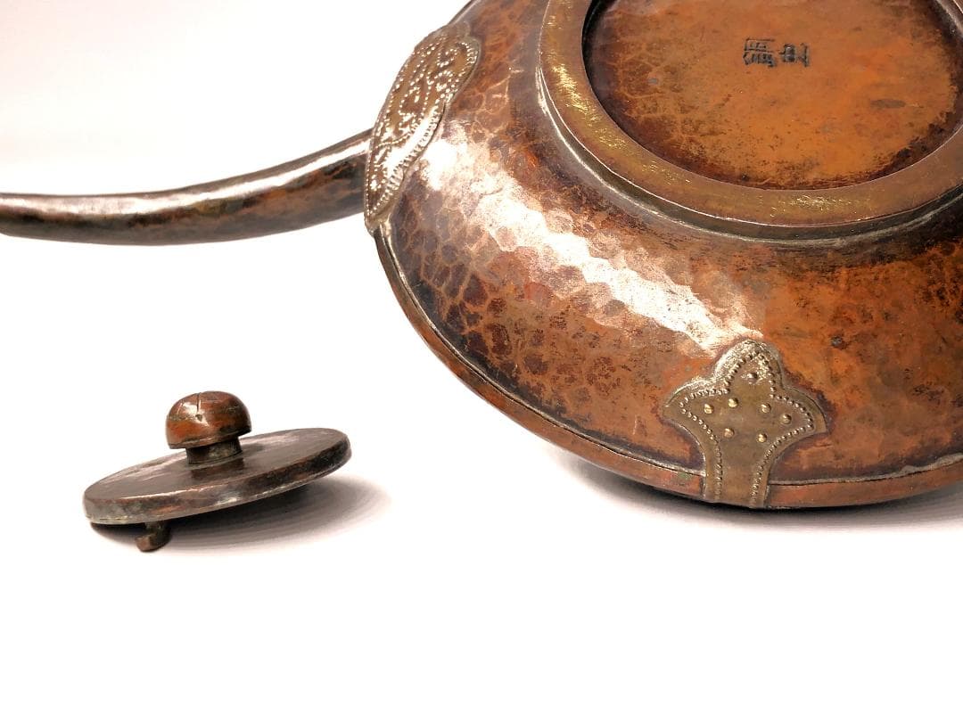 【 銅虫 花水注 】　安芸金工　銅蟲　江戸時代