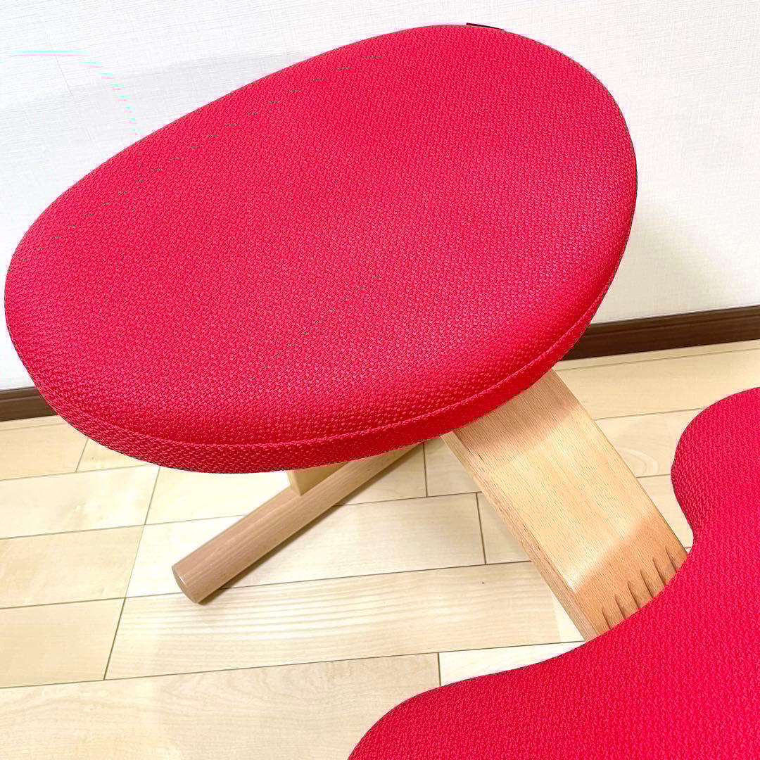 バランスラボ バランスチェア バランスイージー レッド 中古美品