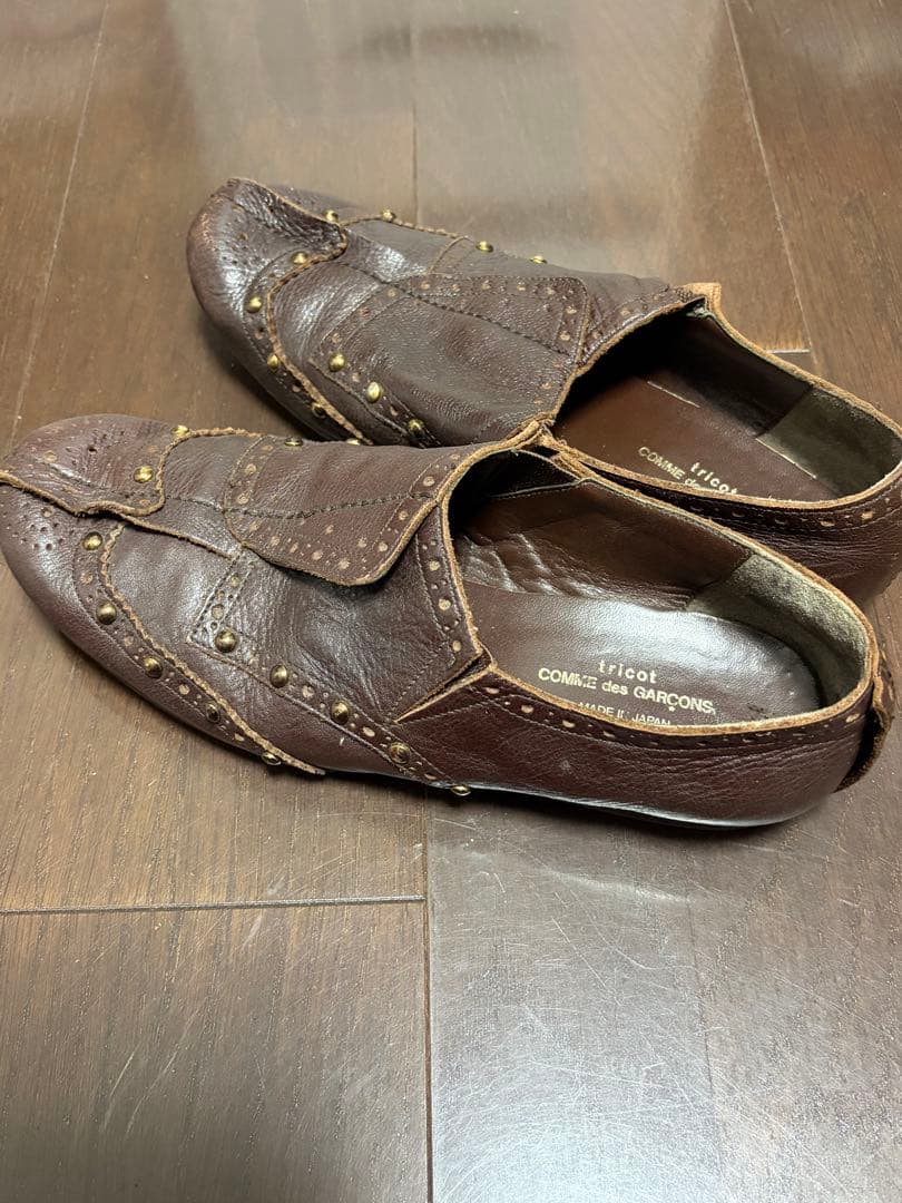 【COMME des GARCONS】コムデギャルソン／スタッズ付レザーシューズ