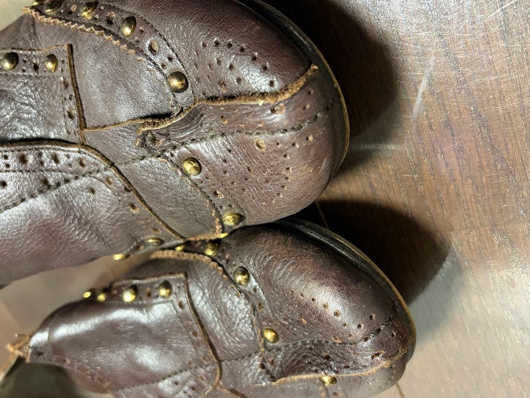 【COMME des GARCONS】コムデギャルソン／スタッズ付レザーシューズ