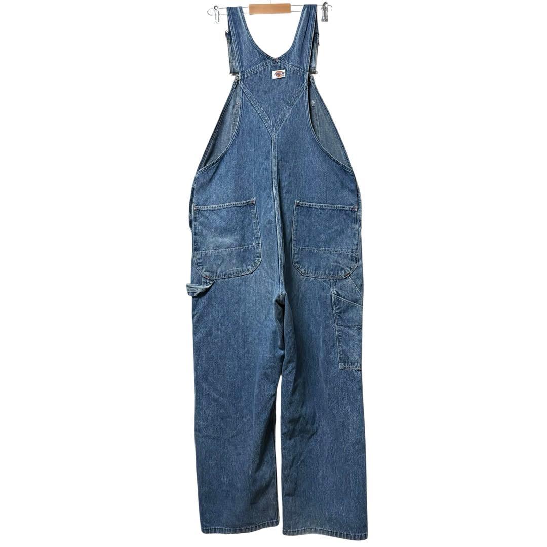 80〜90s USA製 Dickies デニムオーバーオール ヴィンテージ 40