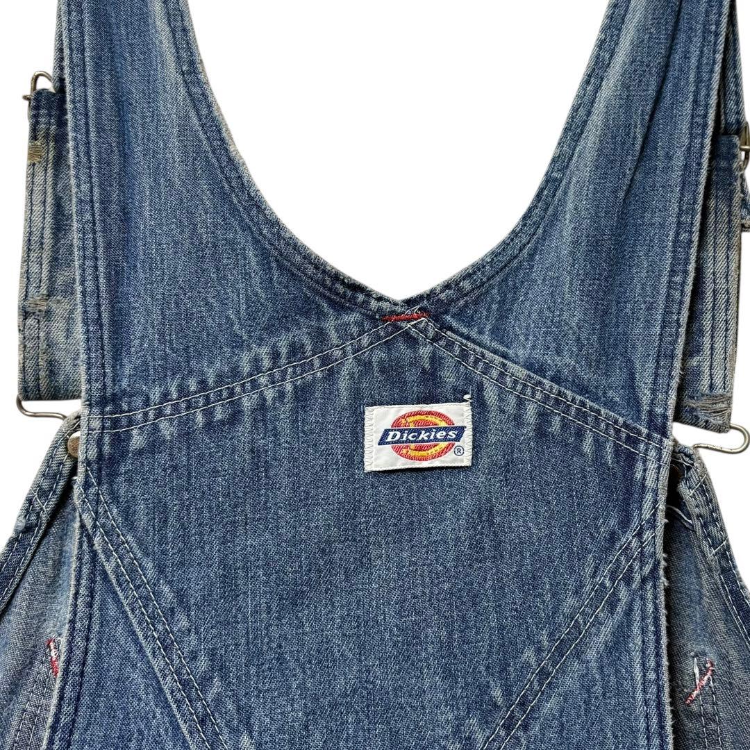80〜90s USA製 Dickies デニムオーバーオール ヴィンテージ 40