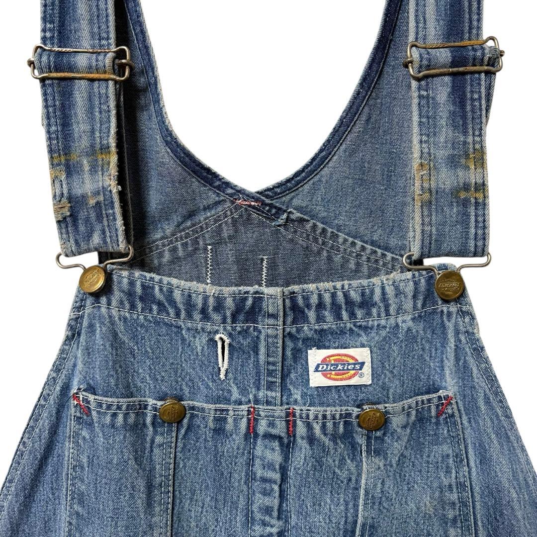 80〜90s USA製 Dickies デニムオーバーオール ヴィンテージ 40