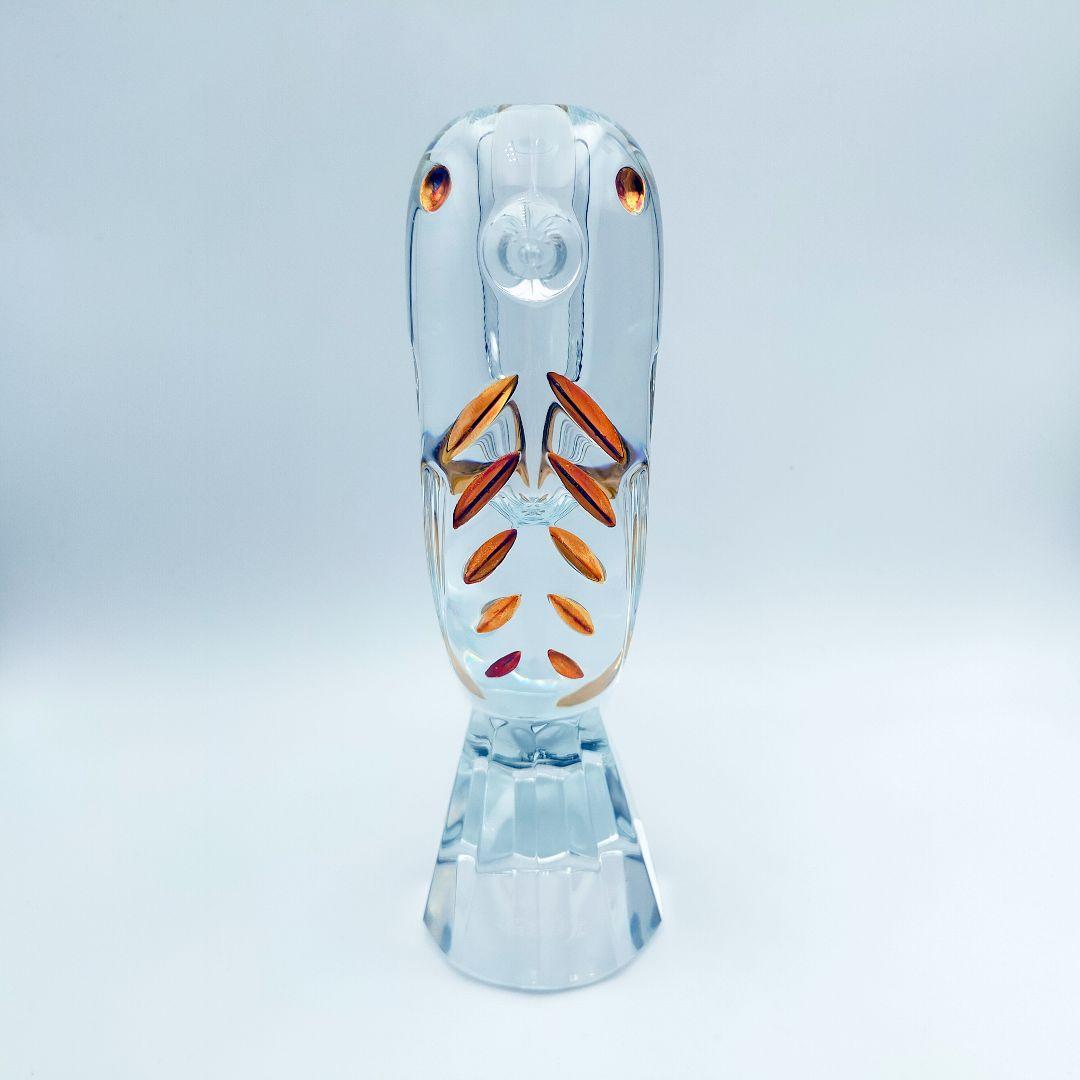 【未使用】 Baccarat ファウナクリスト　花瓶　フラワーベース 鳥　金彩