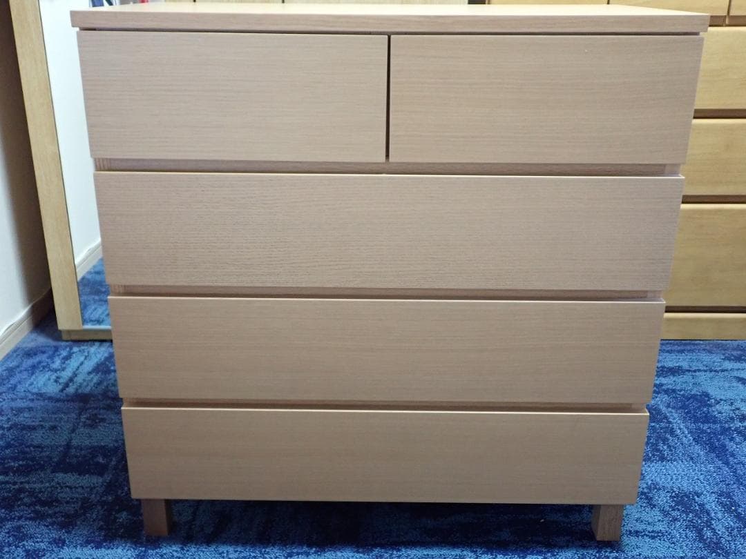 無印良品　4段チェスト　天然木（オーク材）