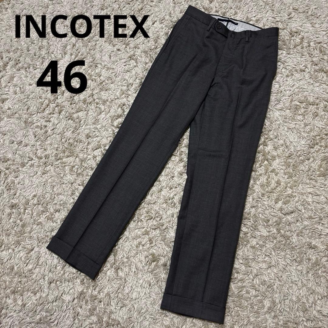 INCOTEX インコテックス ウールスラックス グレー 46