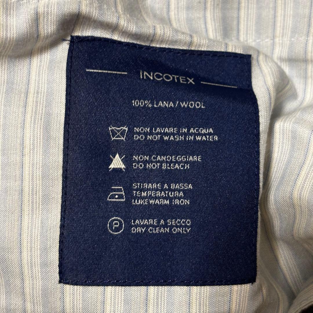 INCOTEX インコテックス ウールスラックス グレー 46