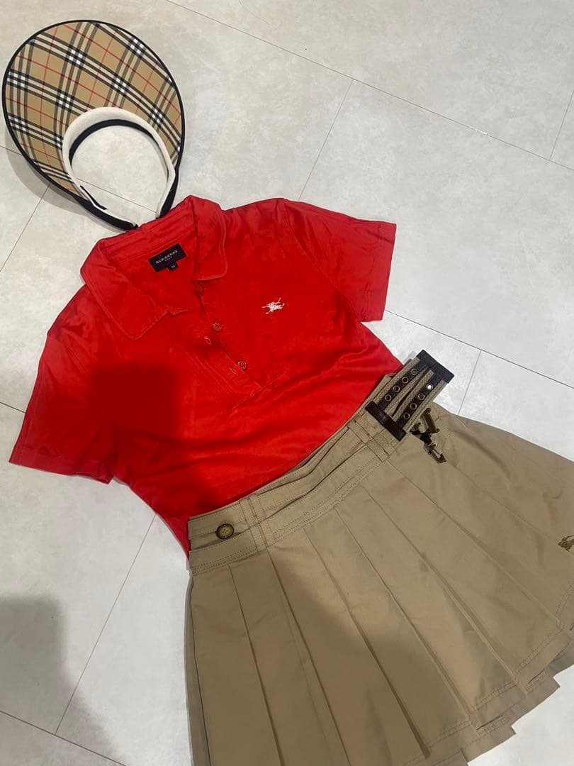 BURBERRY GOLF サンバイザー　ポロシャツ スカート セット