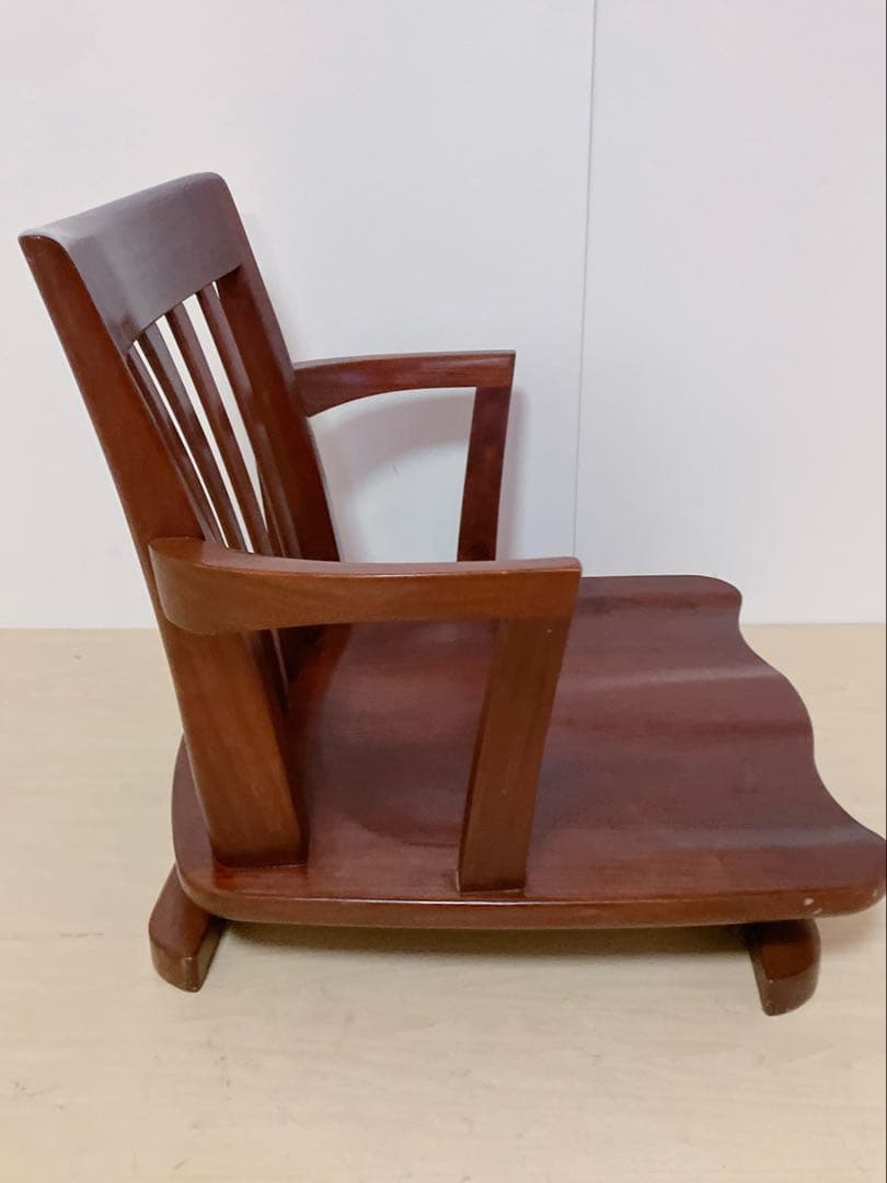 大塚家具　回転座椅子　木製　ローチェア　希少　レトロ　座椅子　回転椅子