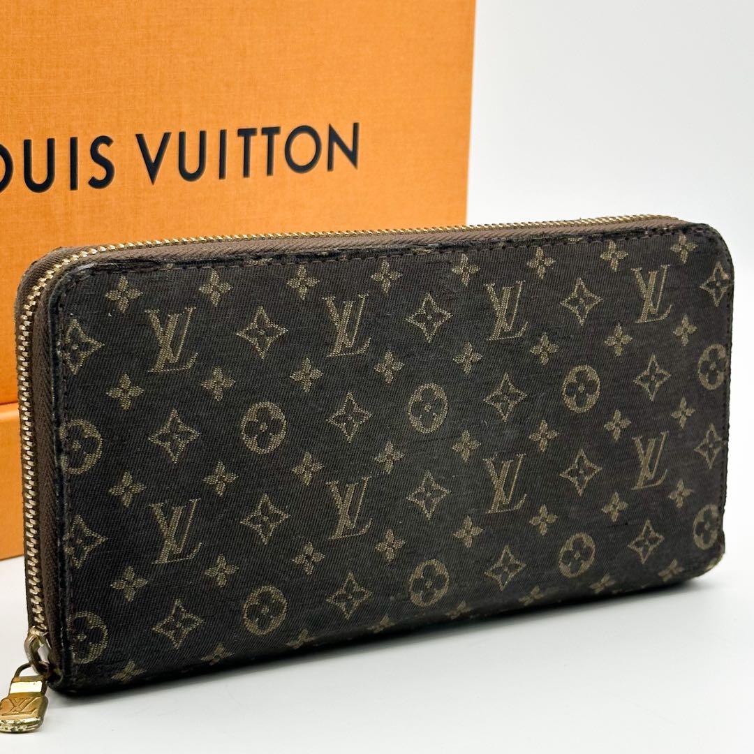 ルイヴィトン ジッピーウォレット ミニラン モノグラム ラウンド 長財布 デニム
