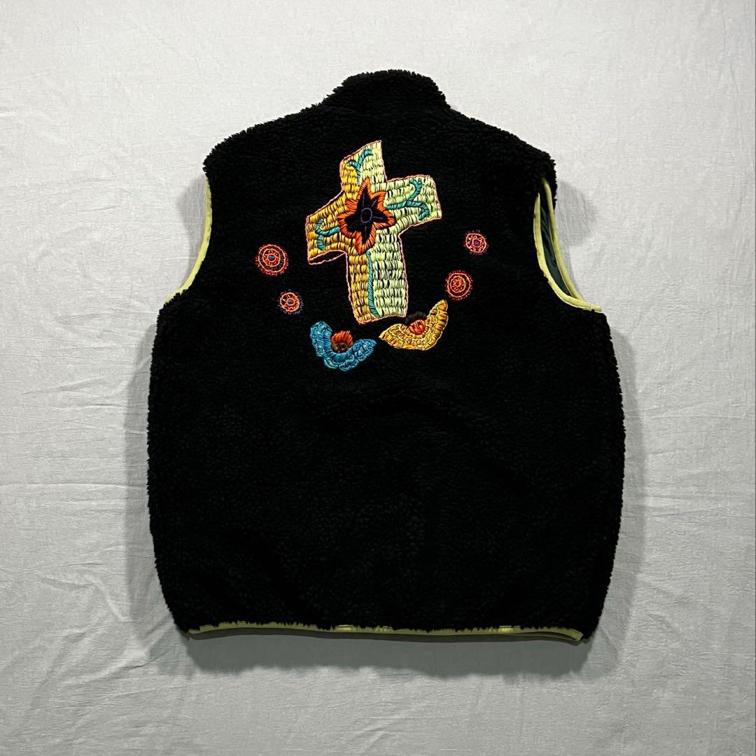 KAPITAL キャピタル リバーシブル ボアフリースベスト ナイロン