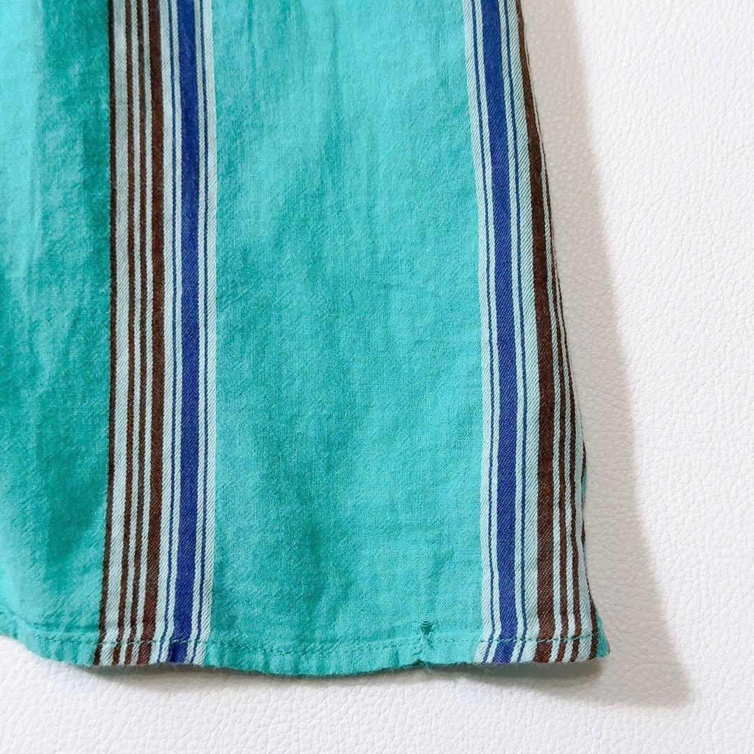 ち*ん様 人気ꕥヌキテパ 石田ゆり子さん着用 近年 コットンボイルストライプドレ