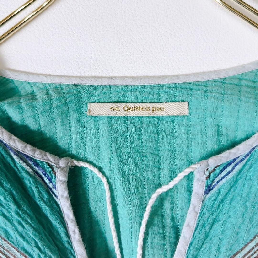 ち*ん様 人気ꕥヌキテパ 石田ゆり子さん着用 近年 コットンボイルストライプドレ