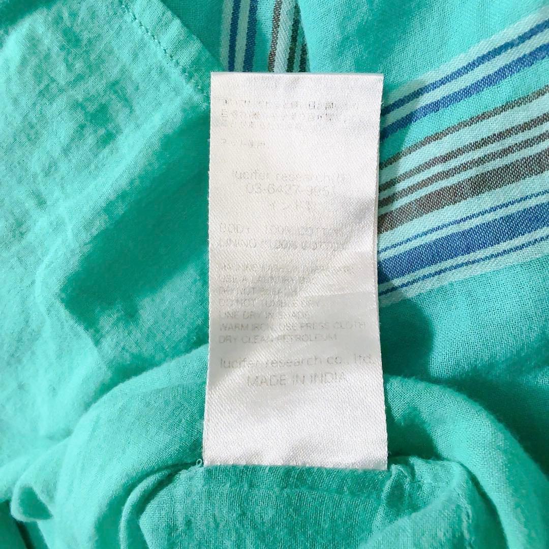 ち*ん様 人気ꕥヌキテパ 石田ゆり子さん着用 近年 コットンボイルストライプドレ