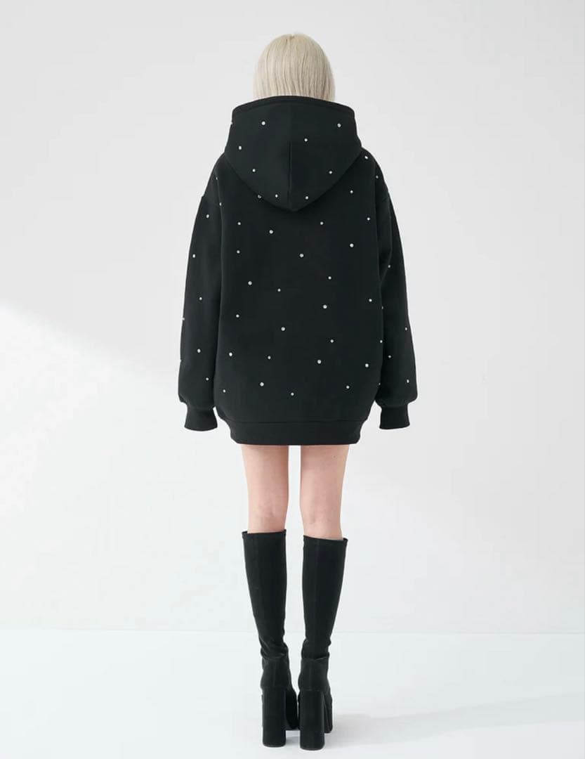 Darich ダーリッチ DDロゴビジュージップパーカー　ブラック　BLK