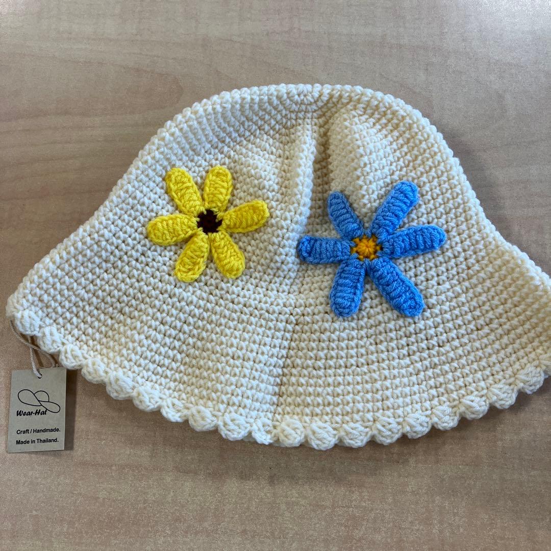 Wear-Hat 花柄刺繍 バケットハット