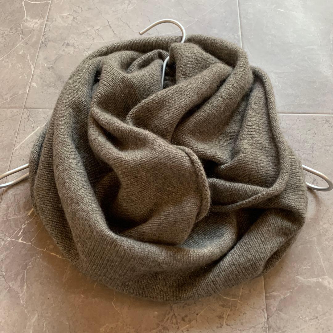 evam eva vie カシミヤ2wayストール　スヌード　モカ　美品