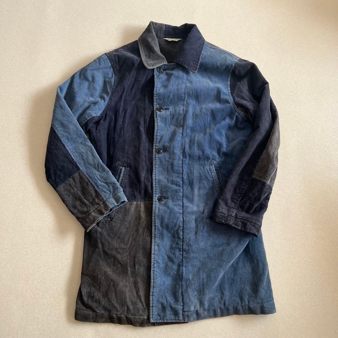Five Brother インディゴ コーデュロイ パッチワークショップコート