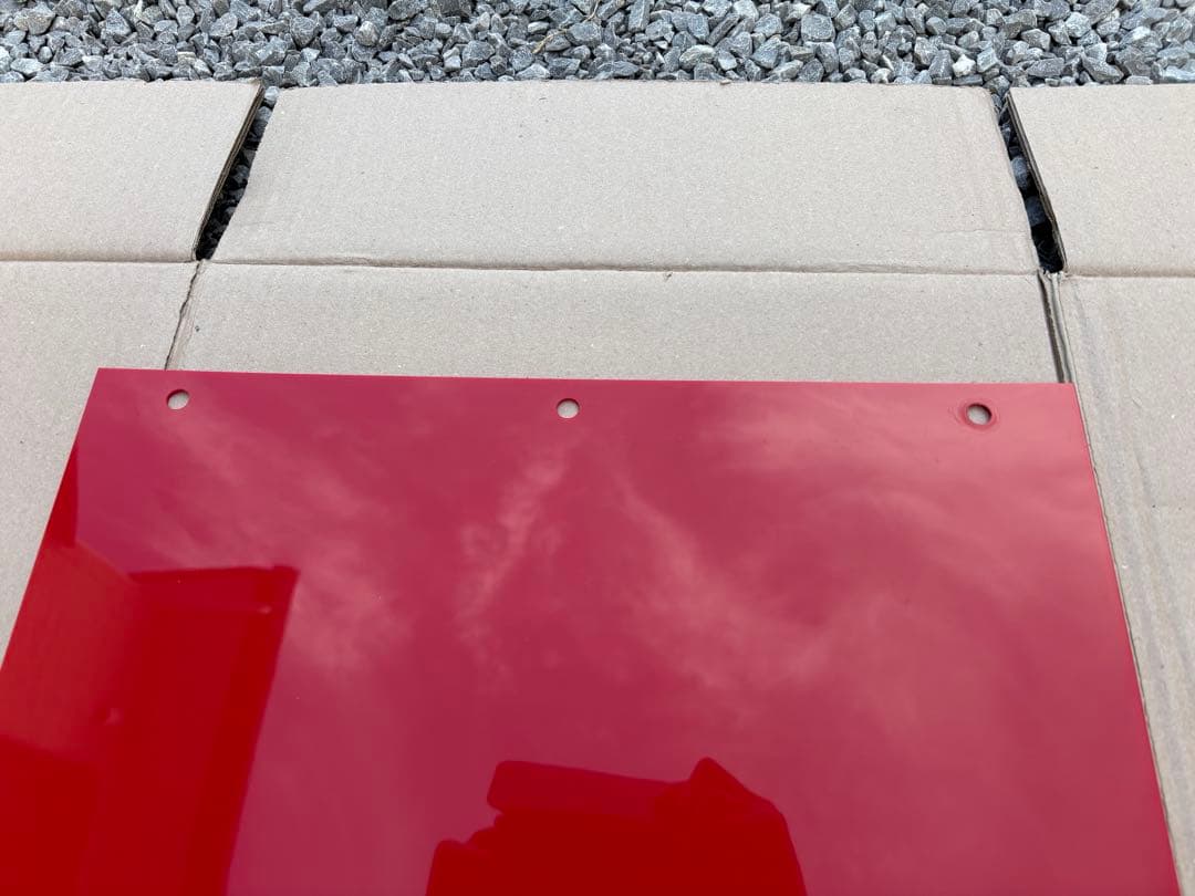 テツ　泥除け　赤　鏡面