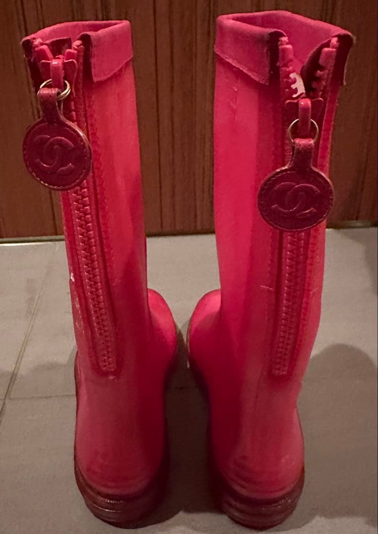 こ*り様 CHANEL ピンク 長靴 サイズ37