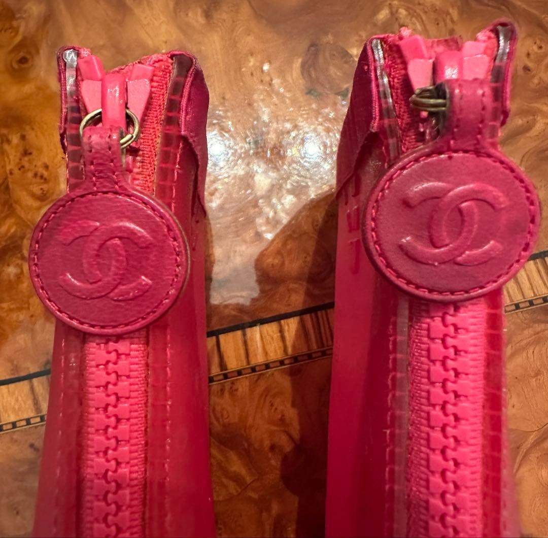 こ*り様 CHANEL ピンク 長靴 サイズ37
