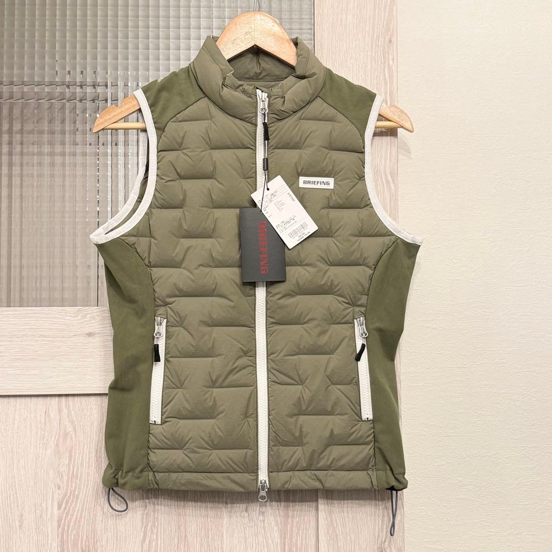 ☆新品未使用☆ブリーフィングゴルフ ハイブリッドダウンベスト アーミーグリーンS