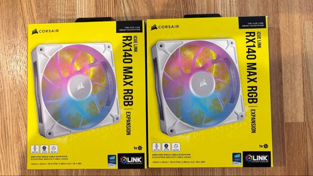 【新品未開封】2個セット CORSAIR RX140 MAX RGBファン