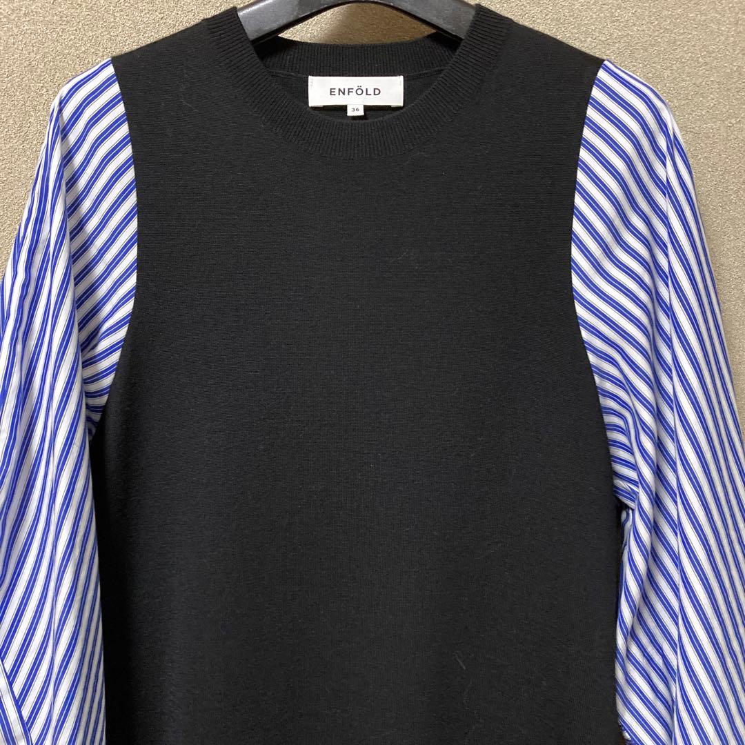 ENFOLD VEST-LAYERED DRESS ワンピース