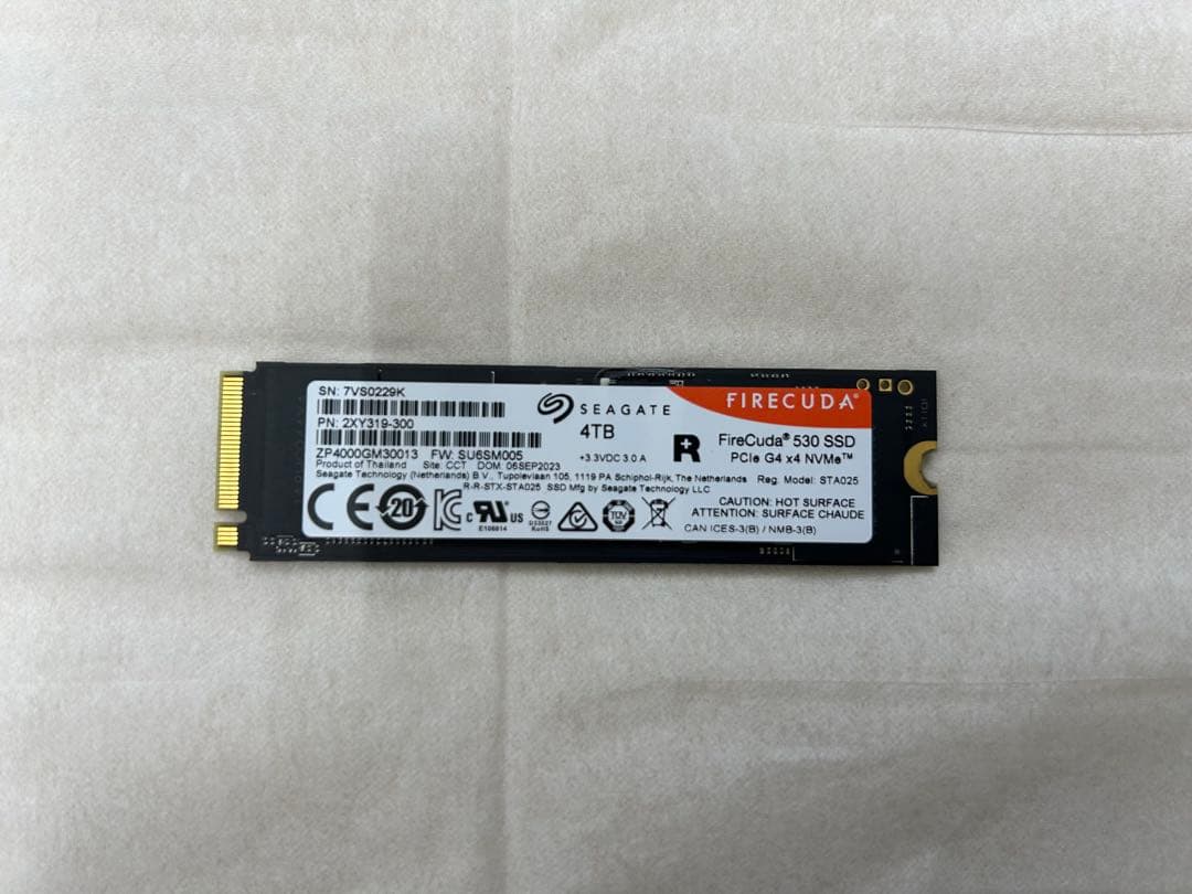 内蔵型SSD 4TB Gen 4 SSD Seagate FireCuda 530 4TB