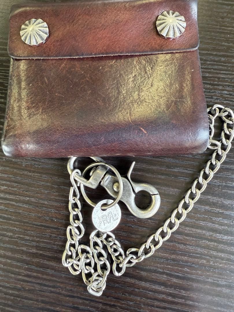 RRL ★ イタリアンレザーを使用 レザーチェーンウォレット