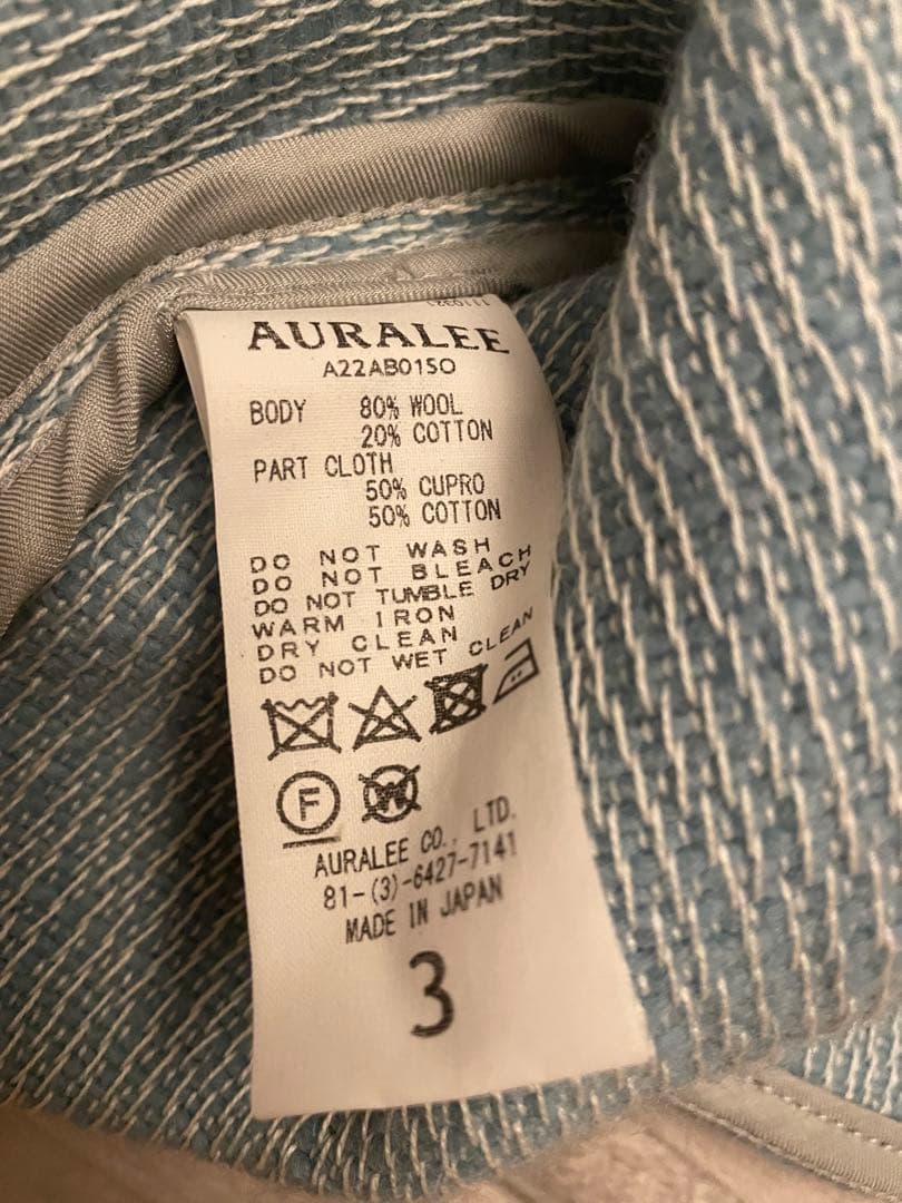 AURALEE SHETLAND WOOL SHIRTS サイズ3
