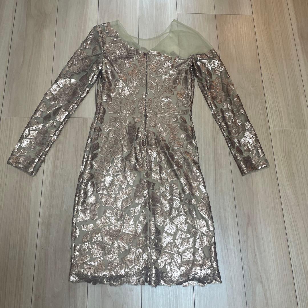 TADASHI SHOJI ミディアムドレス　カッパーゴールド　M