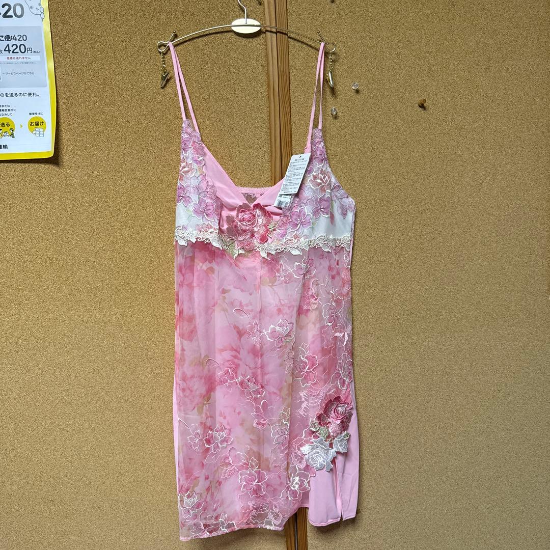 Salute 花柄レース キャミソール L-80 ピンク