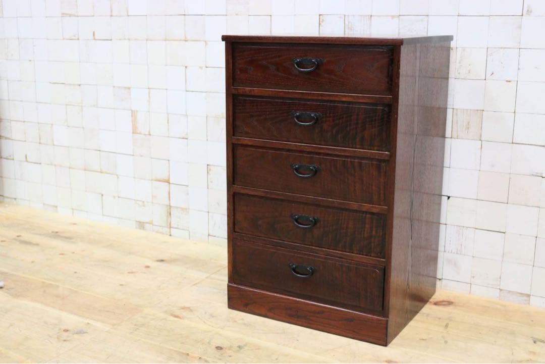 GMGT201○整理箪笥 チェスト 5段箪笥 和箪笥 引き出し アンティーク