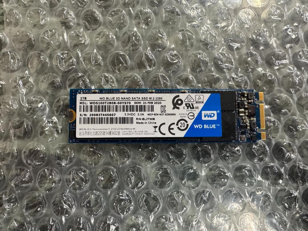 内蔵型SSD WD BLUE 1TB SATA M.2 2280 WDS100T2B0B