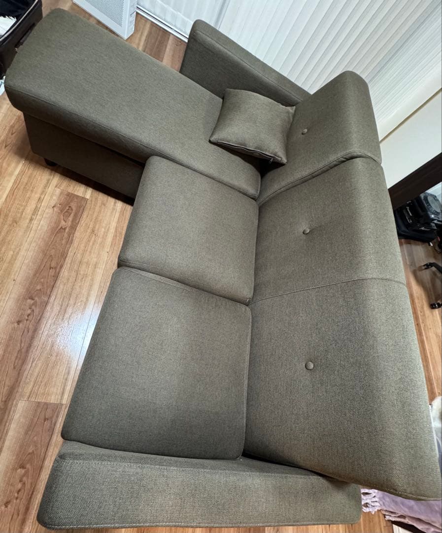 ともさん専用　ニトリ　ブラウン L字型ソファ 付属クッション付き