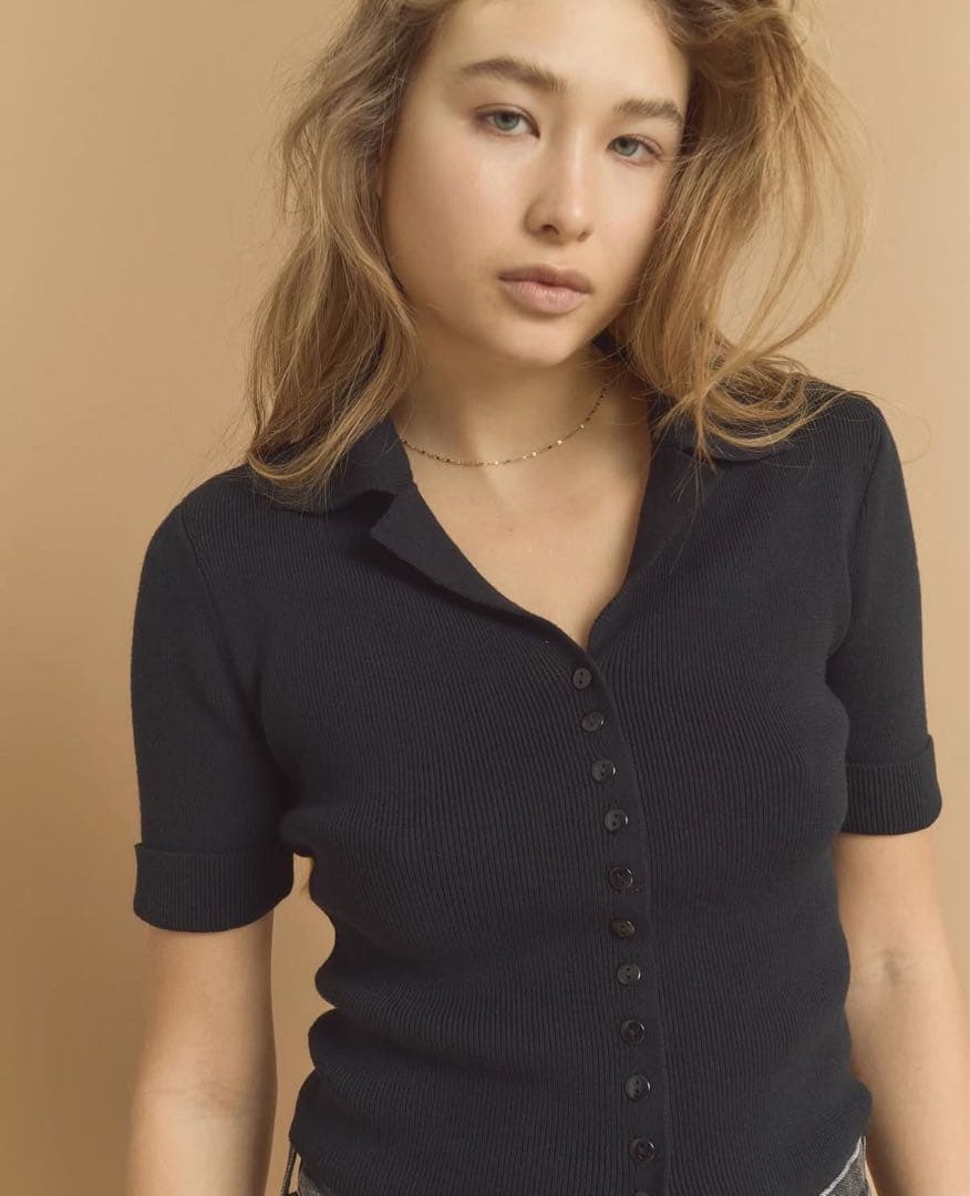 【値下げ】THE SHISHIKUI open collar / NAVY