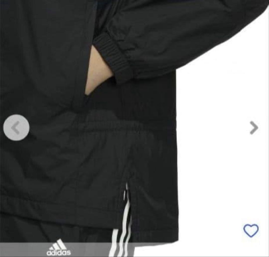 アディダス　裏起毛　ウインドブレーカー上下　ブラック　レディースL 新品未使用