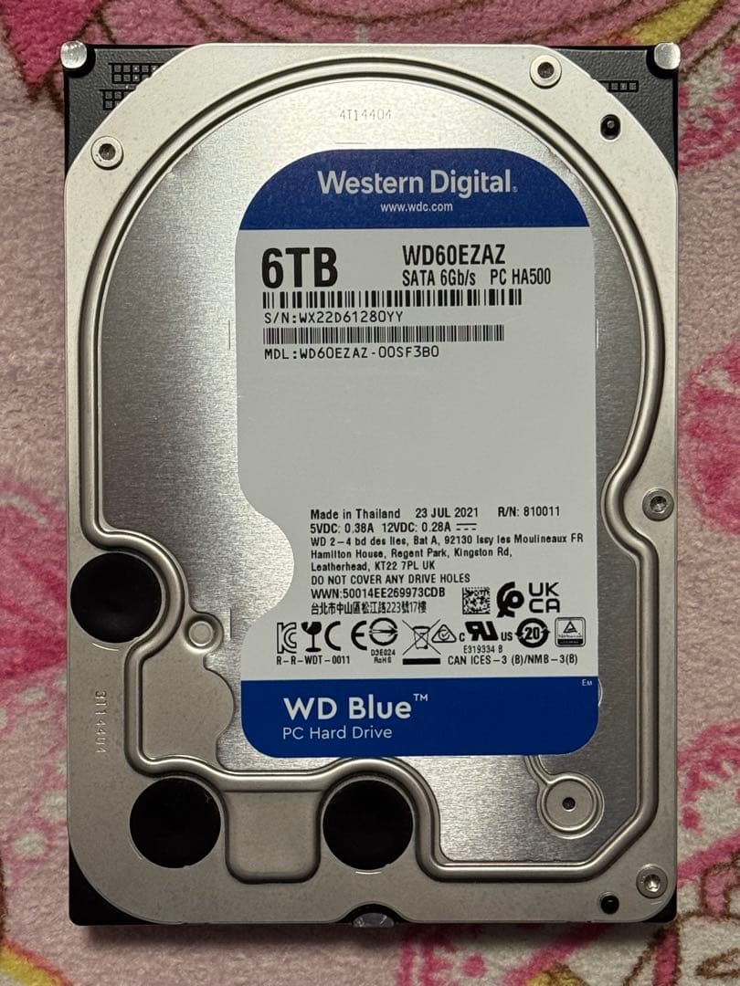 【良品】Western Digital Blue HDD 6TB