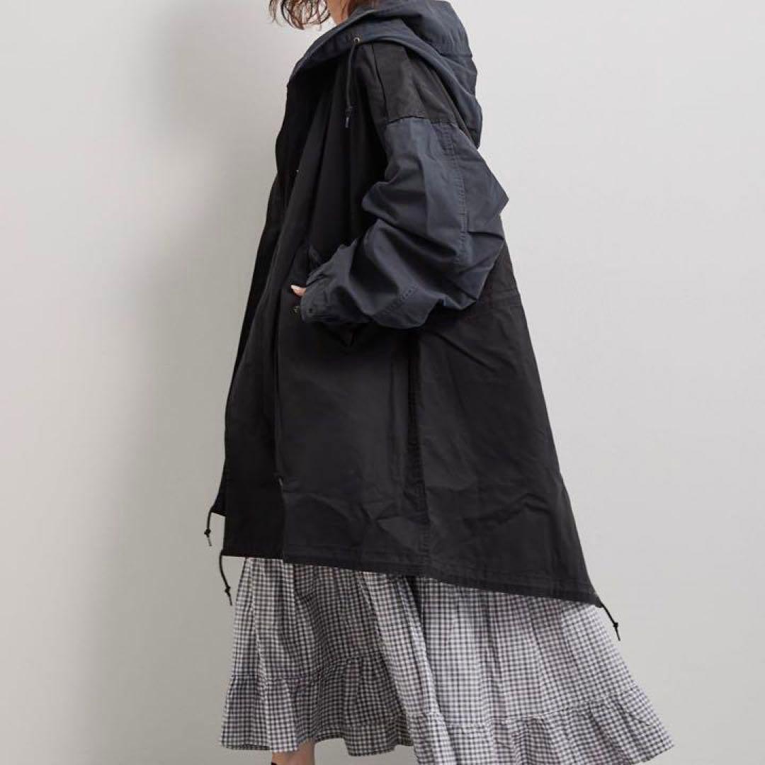 HIOGA.　etsinta マルチウェイモッズコート ブラック