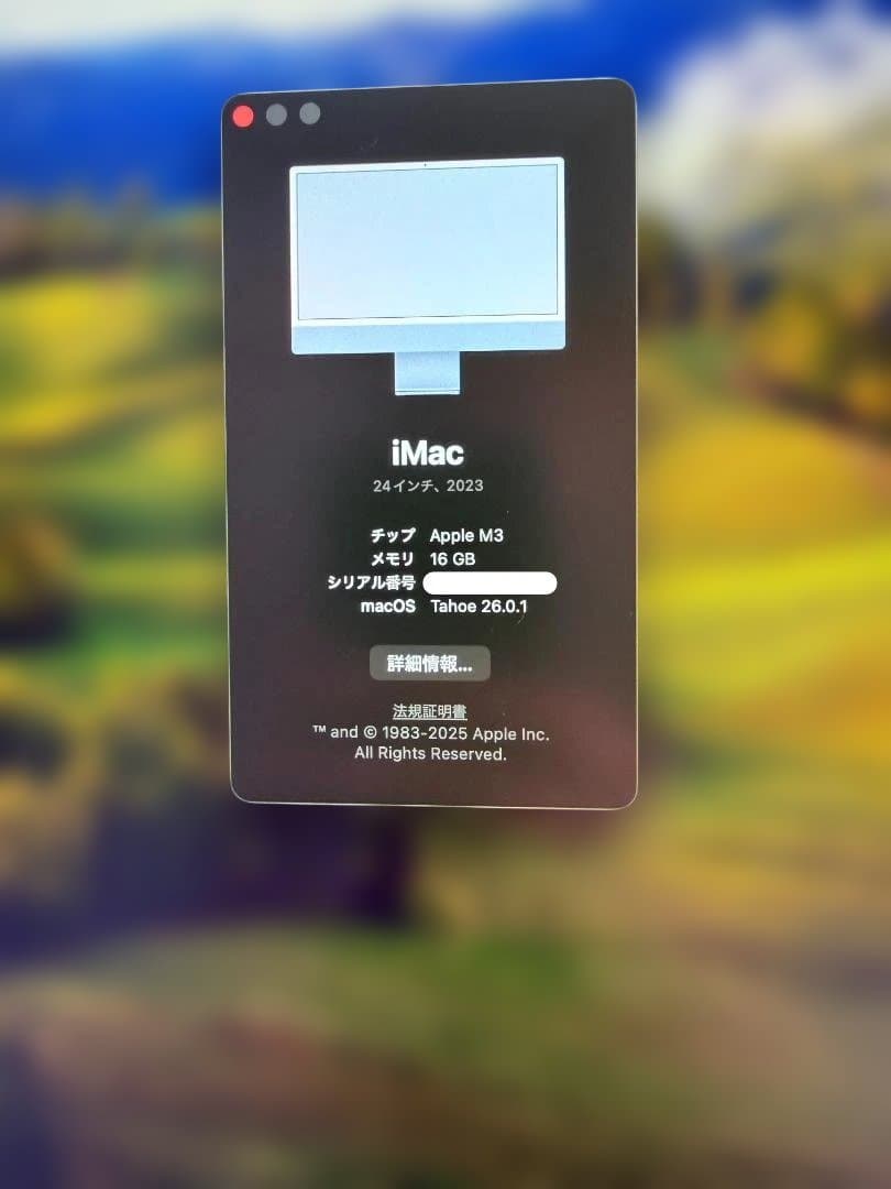 【大特価】美品 Apple iMac M3 メモリ16GB