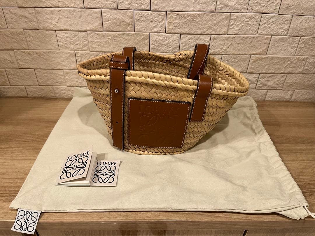 正規品 LOEWE ロゴ入り かごバッグ SMALL ロエベ スモール
